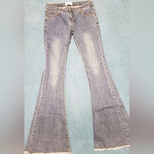 AG Adriano Goldschmied Gray Flare Jeans